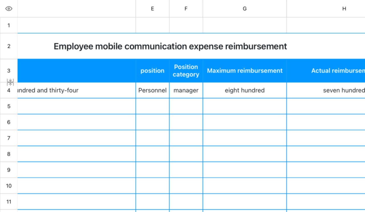 Address book expense reimbursement 1